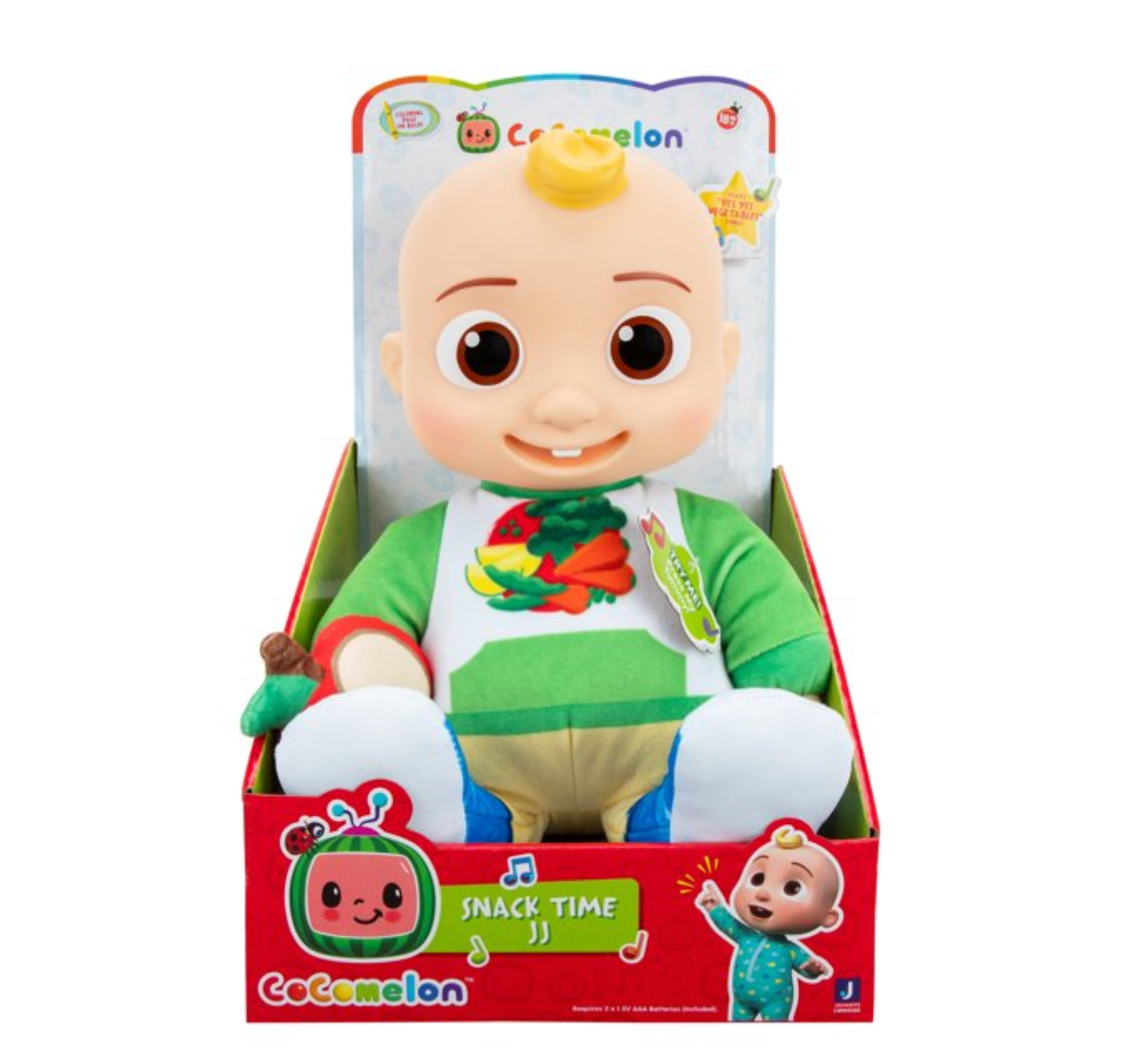 CoComelon Snack Time JJ Musical Yes Yes Vegetables Song Plush Doll New with Box