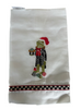 MacKenzie-Childs Christmas Santa Frog Guest Towels Set of 2 New with Tag