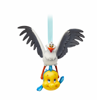 Disney The Little Mermaid Flounder Scuttle Sketchbook Christmas Ornament New