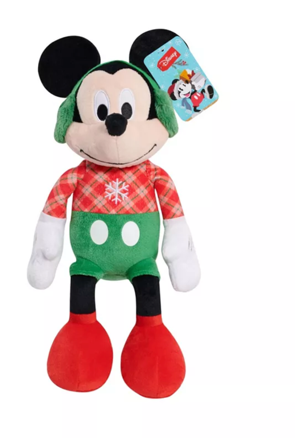 Disney Mickey with Snowflake Christmas Holiday Plush New with Tag