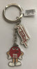 M&M's World Red Heart Carabiner Metal Keychain New with Tag