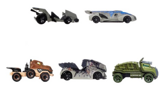 Jurassic World Hot Wheels Character Cars 5-Pack Toy Vehicles New With Box