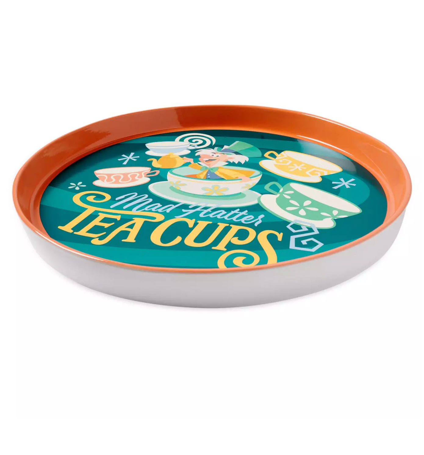 Disney Mad Hatter Alice in Wonderland Mad Tea Party Tray New