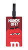 M&M's World Character Red Hands Off! Jumbo Luggage Tag New with Tags