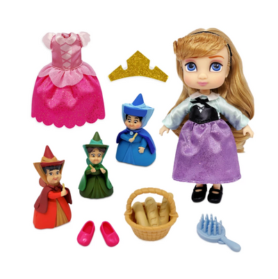 Disney Sleeping Beauty Aurora Animators Mini Doll Play Set New with Case