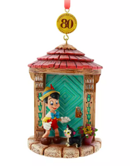Disney Pinocchio 80th Legacy Christmas Sketchbook Ornament New With Box
