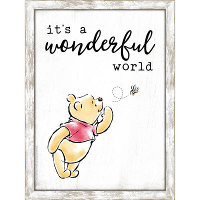 Disney Winnie the Pooh It's a Wonderful World Framed Wall Decor New