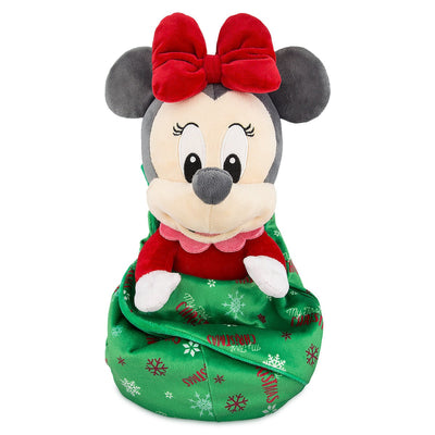 Disney Parks Minnie My First Christmas Plush with Blanket Pouch New with Tags