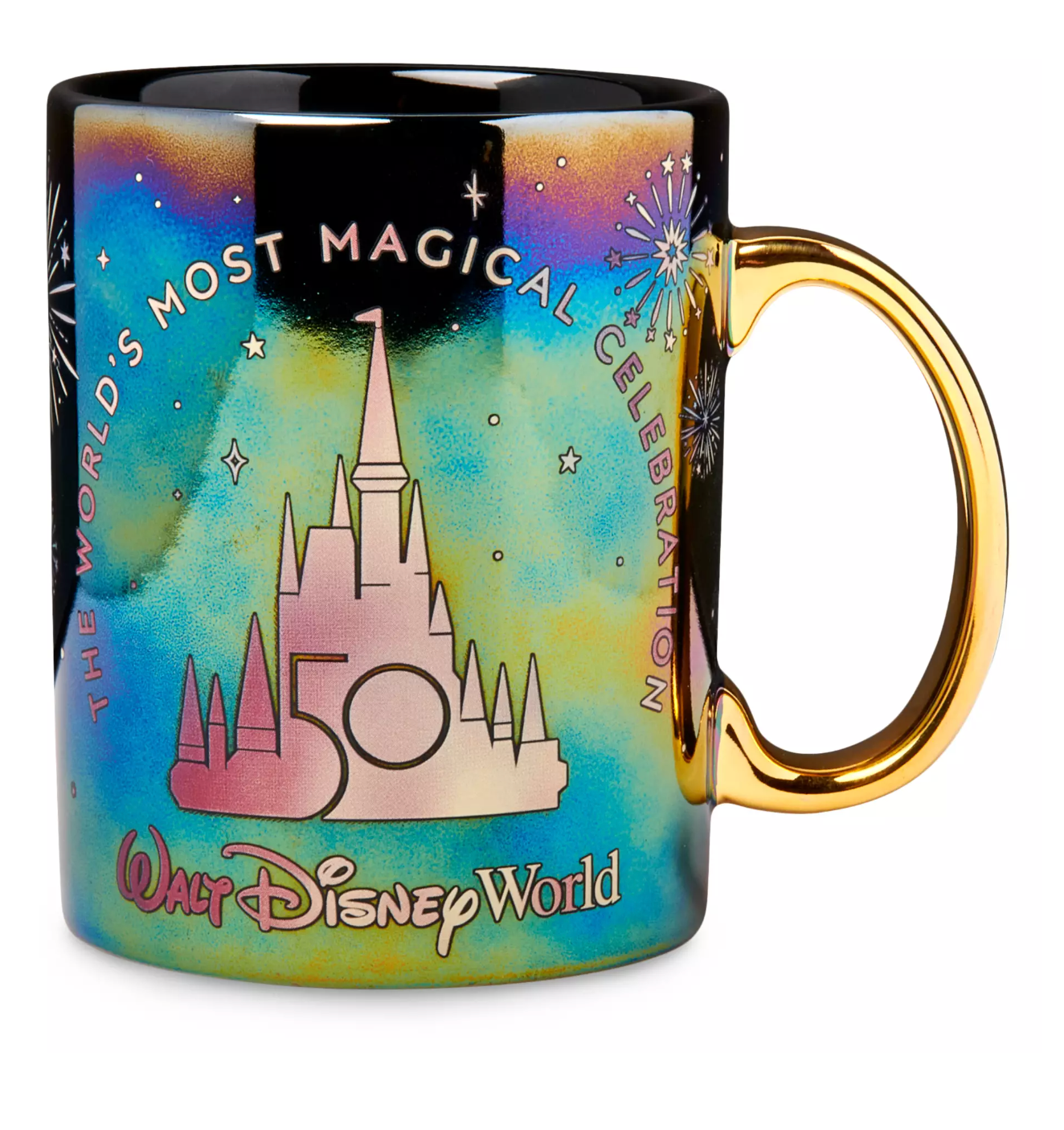 Disney 50th The World's Most Magical Celebration Iridescent Metallic Finish Mug