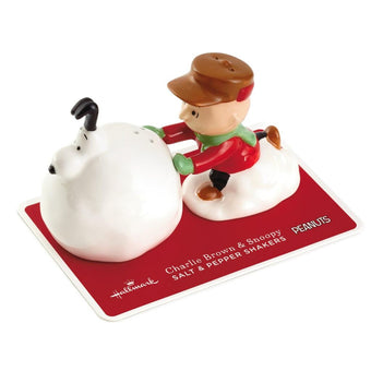 Hallmark Peanuts Charlie Brown Snoopy Snow Fun Salt & Pepper Shakers New
