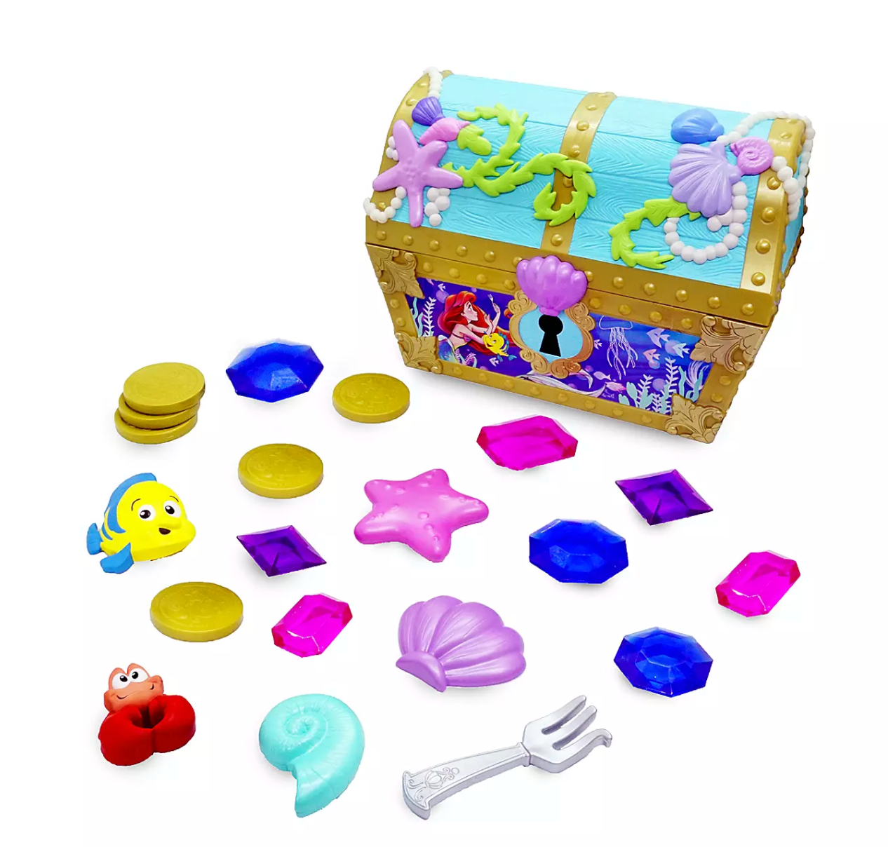 Disney The Little Mermaid Ariel Flounder Dive Chest Play Set Toy New with Box