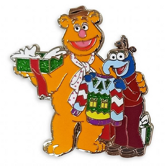 Disney Parks The Muppets Fozzie and Gonzo Christmas Holiday Pin New with Card