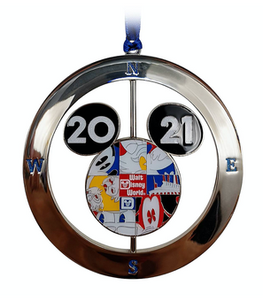 Disney Parks WDW 2021 Mickey and Friends Metal Spinner Ornament New with Tag