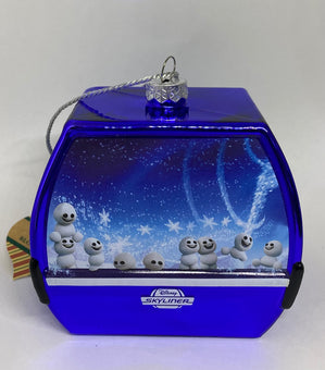 Disney Parks Skyliner Frozen Anna Elsa Glass Christmas Ornament New with Tag