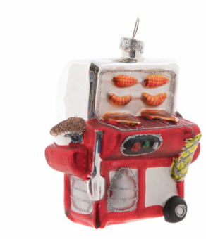 Robert Stanley 2021 Red Grill Glass Christmas Ornament New with Tag