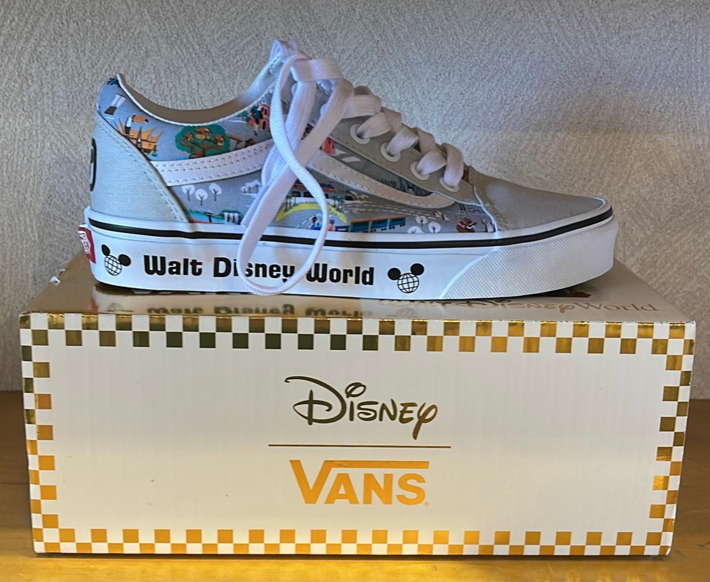 Vans Old Skool Disney 50th Walt Disney World Map Shoes Size M 4 W 5.5 New
