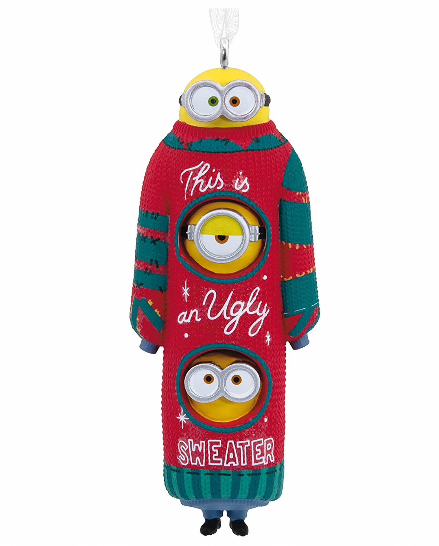 Hallmark The Minions in Ugly Christmas Sweater Christmas Ornament New with Box