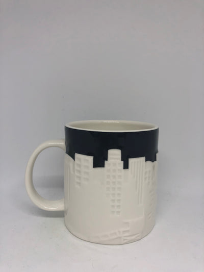 Starbucks Global Icon City Black Los Angeles Relief Ceramic Coffee Mug New