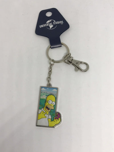 Universal Studios The Simpsons Homer Springfield Metal Keychain New with Tag