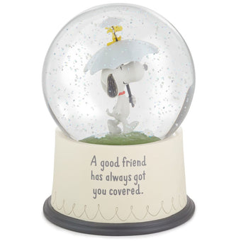 Hallmark Peanuts Snoopy and Woodstock Good Friends Snow Globe New