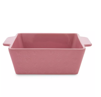Disney Homestead Mickey Icon Pink Stoneware Baking Dish New