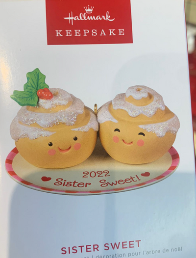 Hallmark 2022 Sister Sweet Cinnamon Rolls Christmas Ornament New With Box