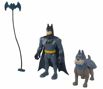 Fisher Price DC League of Super Pets Batman and Ace set of 2 Poseable Figures