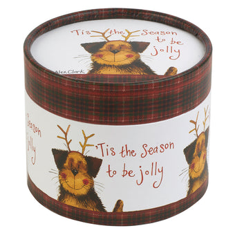 Queens by Churchill Alex Clark Dog in Antlers Christmas Mug in Gift Box New