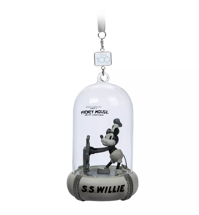 Disney 100 Steamboat Willie Light Up Sketchbook Christmas Ornament New with Tag