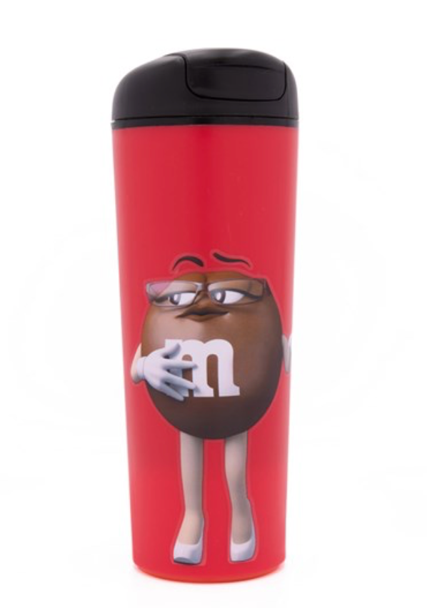 M&M's World Brown Character Neverfall Red Tumbler 16 oz New