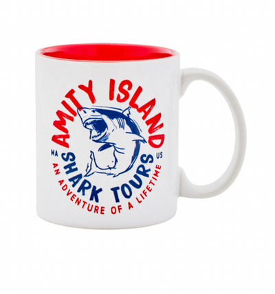 Universal Studios Jaws Amity Island Shark Tours Ceramic Mug New