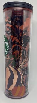 Starbucks Halloween 2021 Black Cat and Pumpkin 16oz Tumbler Cup with Lid New