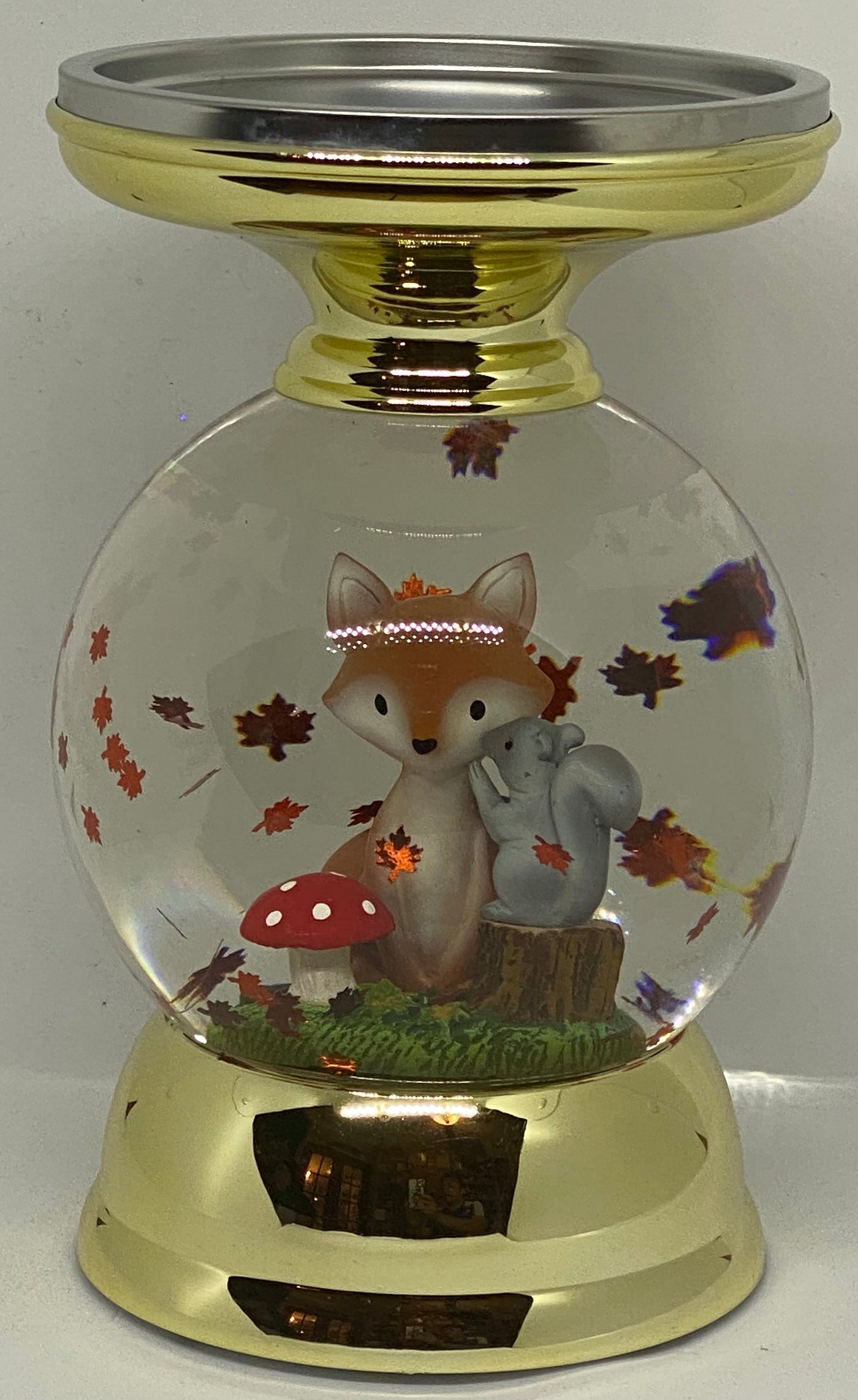 Bath and Body Works Forest Friends Pedestal Water Globe Candle Holder New