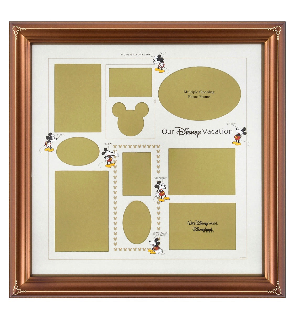 Disney Parks Mickey Family Vacation Collage Picture Photo Frame New