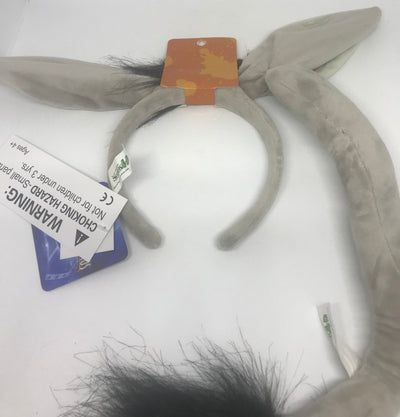 Universal Studios Shrek 4-D Donkey Tail Ears Headband Plush New with Tags