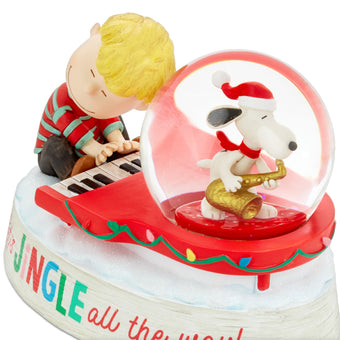 Hallmark Peanuts Snoopy and Schroeder Musical Snow Globe New