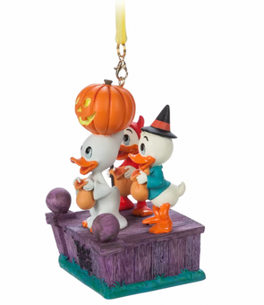 Disney Sketchbook Huey Dewey Louie Trick or Treat Christmas Ornament New Tag