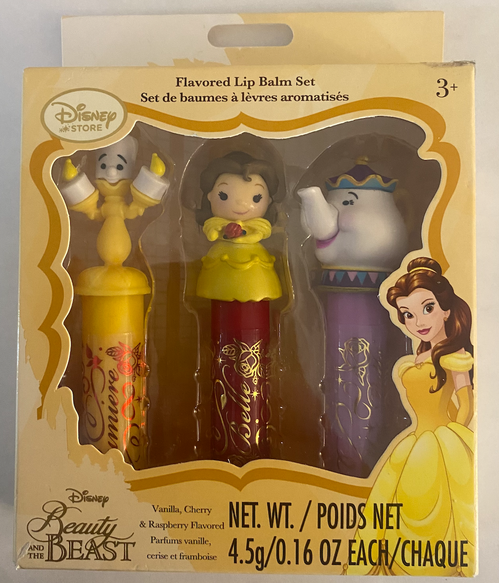 Disney Beauty and The Beast Belle Flavored Lip Balm Set New Sealed Box