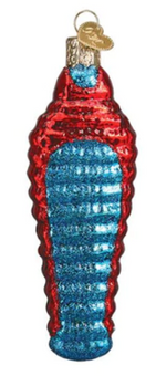 Old World Christmas Sleeping Bag Glass Christmas Ornament New With Box