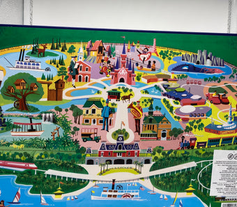 Disney Walt Disney World 50th Anniversary Vault Mickey Friends Placemat Map New