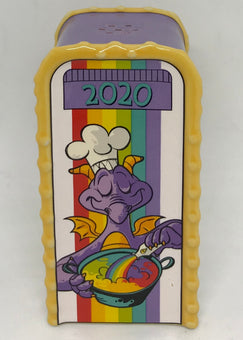Disney Food And Wine 2020 Figment Trash Can Salt or Pepper Shaker Epcot New