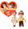 Disney UP Carl & Ellie Valentine's Day Plush Set with Heart Shaped Box New