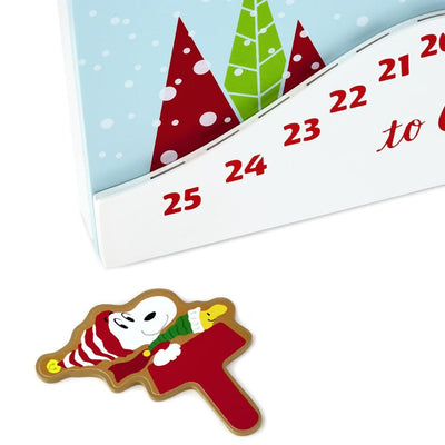 Hallmark Peanuts Sledding Snoopy Christmas Countdown Calendar Wood Sign New