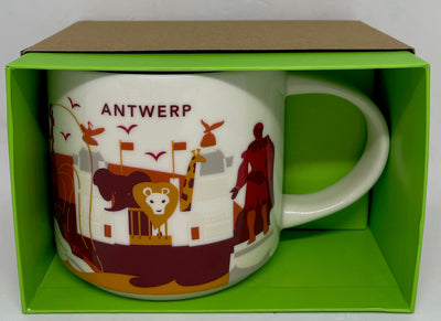 Starbucks You Are Here Collection Antwerp Belgium Ceramic Coffee Mug New Box