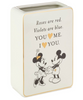 Hallmark Valentine Disney Mickey and Minnie Love Ceramic Flower Vase New