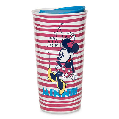 Disney Parks Minnie Mouse Ceramic Coffee Travel Tumbler New