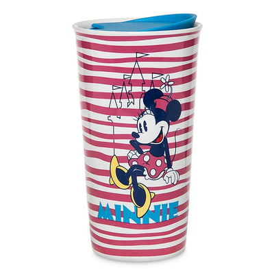 Disney Parks Minnie Mouse Ceramic Coffee Travel Tumbler New