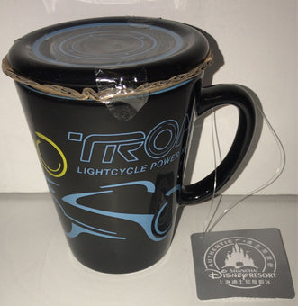 Disney Parks Shanghai Tron Lightcycle Power Run Coffee Mug with Lid New with Tag