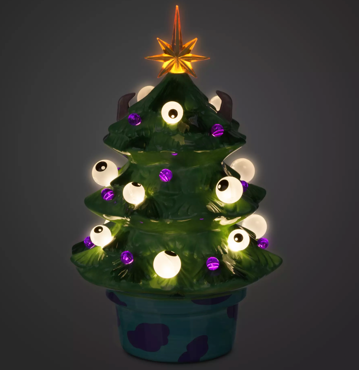 Disney Pixar Monsters, Inc. Light-Up Holiday Ceramic Christmas Tree New