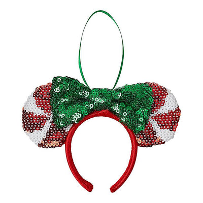 Disney Parks Minnie Mouse Ear Headband Christmas Ornament New with Tag